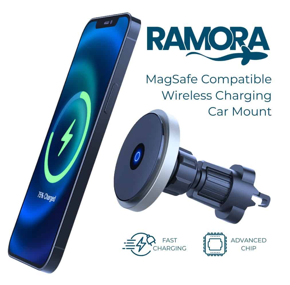 RAMORA Magnetic Car Mount - MagSafe Wireless Charging